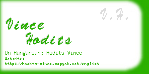 vince hodits business card